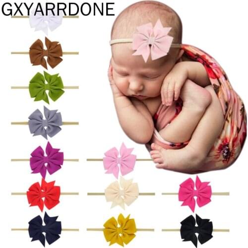 Baby Headband Girls Big Bow Nylon Head Band Newborn Windmill Hairband Kids Boutique Hair Accessories Ponytail Hair Tie Headwrap