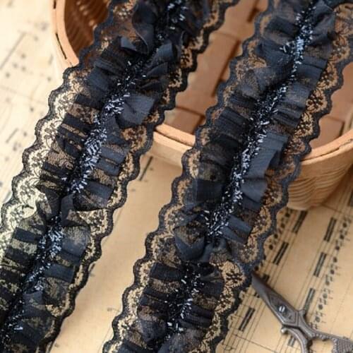 Hot sale Eva garment accessories Double black doll dress lace