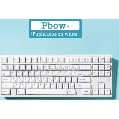 Goodcable DYE SUB PBT PBOW Theme Keycaps 133 Keys For Mechanical Keyboard Japanese Character DIY Keycaps