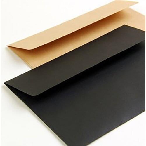 10Pcs/lot Vintage Envelope 16cmx11cm Black,White,Kraft Paper Envelope Message Card Letter Storage Stationary Gift for School