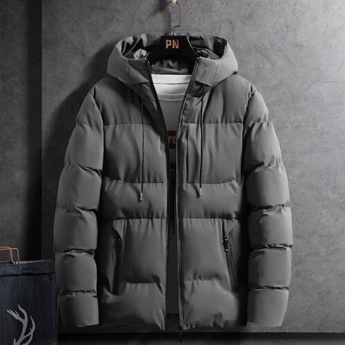 Winter Loose Mens Cotton Jacket New Thicken Warm Hooded Jacket Fashion Solid Color Large Size 4xl Mens Cotton Coat