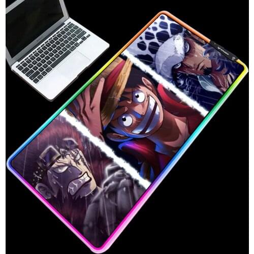 Mairuige LED lighting mouse pad smile boy desk pad high quality RGB keyboard pad for gamer