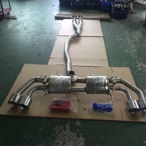 Modified exhaust pipe with electric valve control system For Nissan GTR35