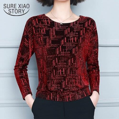 Womens tops and blouses plus size women shirts blusas femininas elegante women long sleeve shirts V-Neck Solid blouse 2920 50