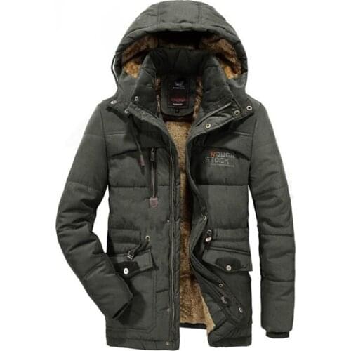 Winter -30 degrees mens jacket warm thick hooded parka coat thick mens coat cotton casual fleece jacket mens clothing