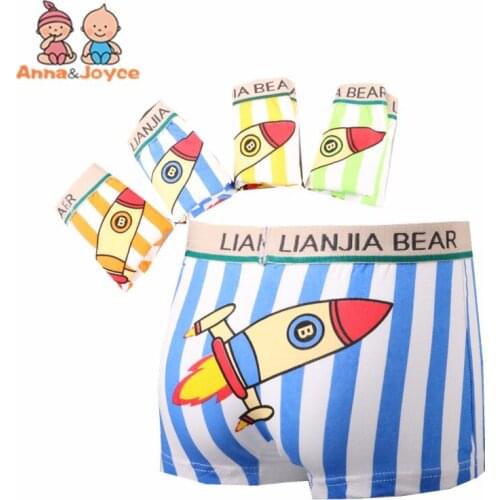 6pcs/lot Boys Underwear Childrens Shorts Underpants Comfortable Underpants Boxers Boys Cartoon Boxers