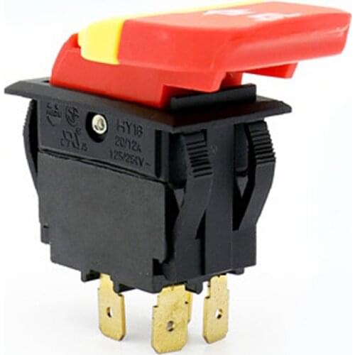 OOTDTY Safety Locking Switch Double Throw Function 127V 18/15A For Table Saw Machine Dropshipping 63HF