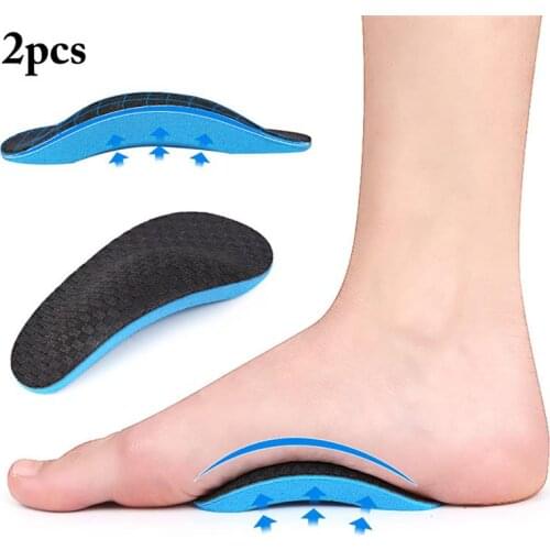 2PCS Kapmore Orthotics Shoe Insoles Unisex Arch Supports Half Insoles for Flat Feet Foot Care Tool for Women Men