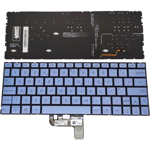 OVY JP UK backlight Replacement keyboards for ASUS zenbook 13 UX334 UX334FL UX334FA GB British Japanese blue laptops keyboard