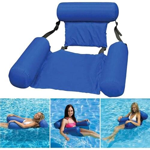 Swimming Floating Chair Foldable Pool Seats Inflatable Bed Adult Lounge Chairs
