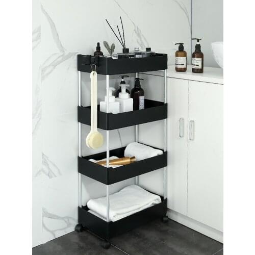 Commodity shelf Bathroom storage rack Portable trolley Bedroom rental Transform the artifact Small furniture makeup box