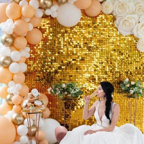 Custom Shiny Sign Silver Square Panel Glam Backdground Shop Window Background Blush Irridescent Backdrop Big Shimmer Sequin Wall
