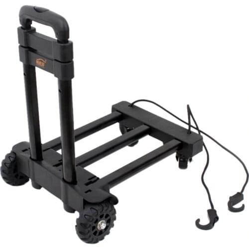 Portable Folding Hand Truck 360-degree Swivel Wheels Trolley Push Luggage Cart Foldable Dolly Equipment Carrier 120 Ibs Capacity