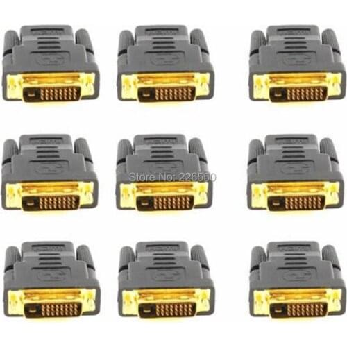 Pocktet Gold-plated HDMI Male to DVI Female 24+1 Pin Adapter Converter Connector for HDTV DVD player 100pcs/lot