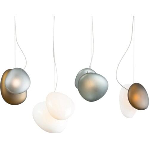 Nordic designer Modern pendant lights lamp bedroom home decor glass cobblestone hanging lamps coffee store restaurant Luminaria