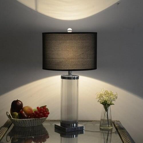 Modern Classic Cylindrical Crystal Lamp Simple Decorative Lamp Hotel Desktop Ambience Light Cottagecore