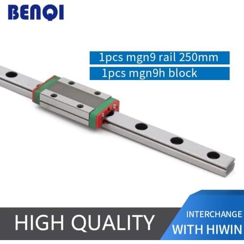 Steel linear rail MGN9 L250mm+ linear guide block MGN9H
