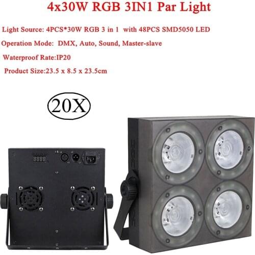 LED Professional Stage Lights 30W Blinder SMD5050 RGB Stage Effect Disco Light LED DMX512 Master Slave LED Flat For DJ Party KTV