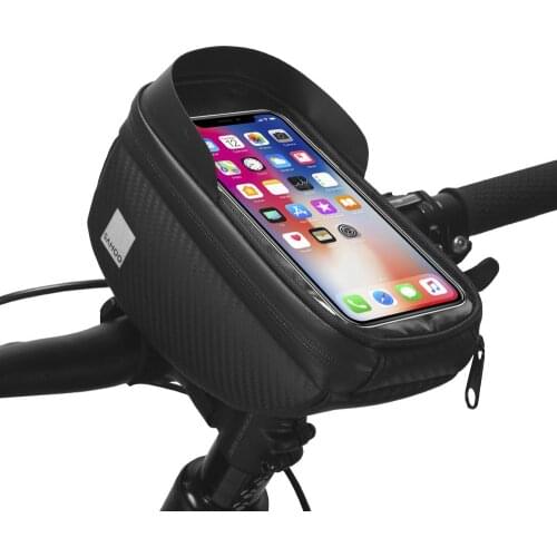 Water-resistant Touchscreen Cycling Bicycle Head Tube Handlebar 6.5" Mobile Phone Bike Bag Case Holder Pannier