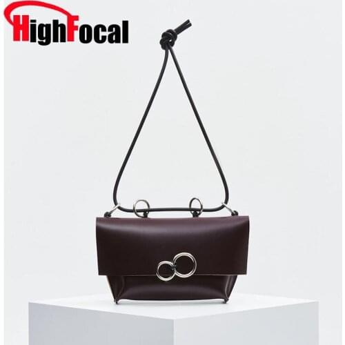 PU Leather Metal Ring Hasp Women Handbags Hot Sale High Quality Female Shoulder Bag Ladies Small Totes IPhone Purse Pocket
