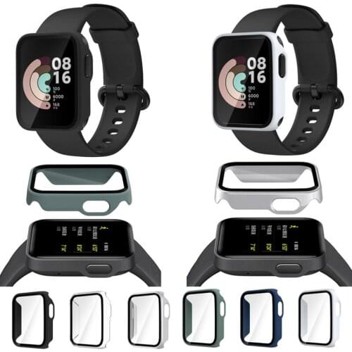 Hard Full Edge Glass Screen Protector Case Shell Frame For Xiaomi Mi Watch Lite/Redmi Smart Watch Protective Bumper Cover