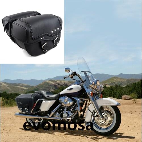 1 Pair Motorcycle PU Leather Saddlebag Side Bags For Harley Sportster 1200XL 883