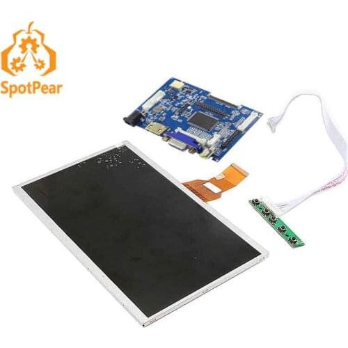 10.1inch LCD for Raspberry Pi 2/3/4B mode B,1024x600 HD LCD Monitor Display HDMI VGA AV Raspberry Pi banana pi With key board