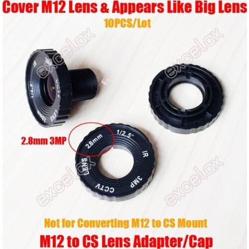 10PCS/Lot M12 to CS Lens 2.8mm Print Adaptor Cap Decoration Cover MTV/CS Mount Adapter Converter Ring for Security CCTV Camera