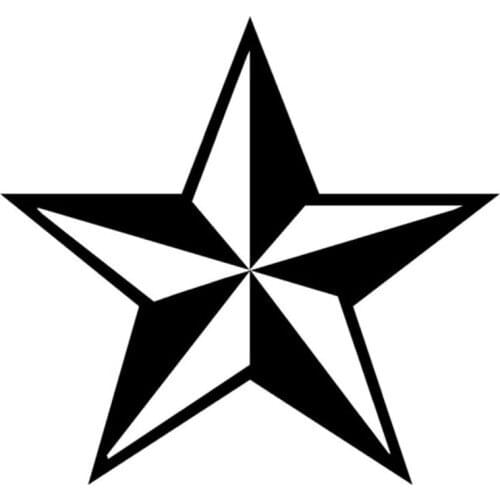 10cm*9.5cm Nautical Barn Star Cartoon Vinyl Fashion Stickers Decals Car Accessories