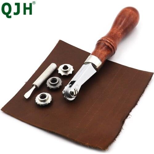 4PCS/set Leather Craft Spacer Embossing Leather Punch Tools Scribing Wheel for Leather Craft DIY Leather Working Tools Handicraf