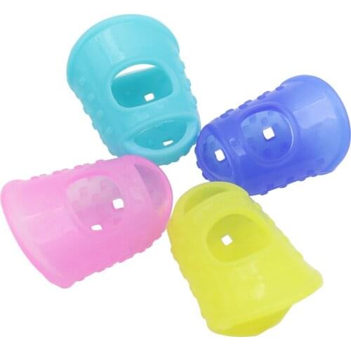 4-in-1 Guitar Fingerstall Silicone Guitar Fingertip Cover Guitar Ukulele String Finger Protector High Quality Guitar Accessorie