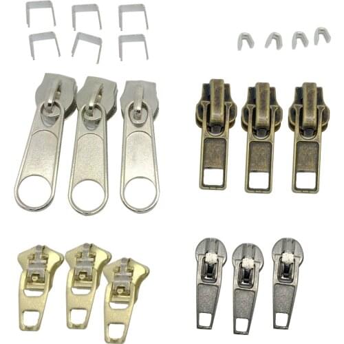 44 Pieces Universal Instant Fix Zipper Repair Kit Zip Sliders Stops Replacement Fits For Jeans Skirts Slacks