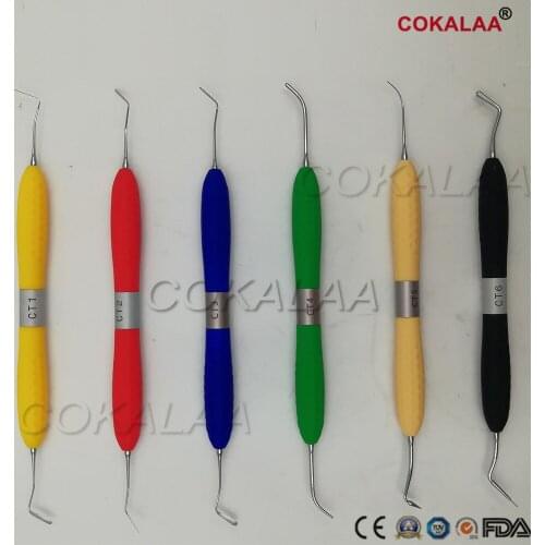 5 pcs high quality CT1~13 Dental resin filler Aesthetic restoration kit Resin knife Plastic dresser with silicone handle