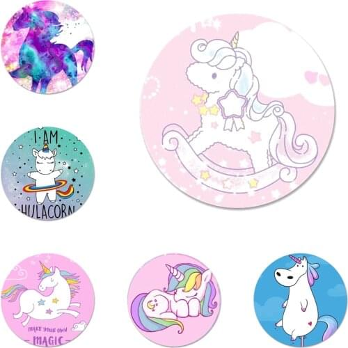 58mm cute unicorn dinosaur rainbow Icons Pins Badge Decoration Brooches Metal Badges For Clothes Backpack Decoration
