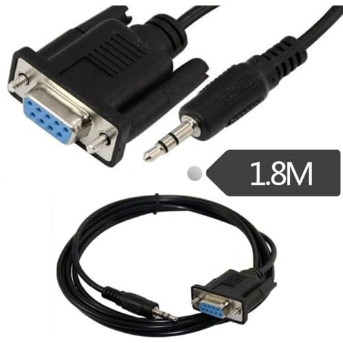 9 PIN RS232 DB9 FEMALE TO 3.5MM 3P MALE JACK ADAPTER SERIAL CABLE 180cm free shipping