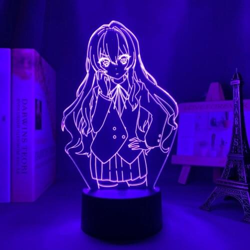 Anime Led Light Toradora Taiga Aisaka for Kids Bedroom Decor Night Light Brithday Gift Manga TIGER X DRAGON Room Desk 3d Lamp