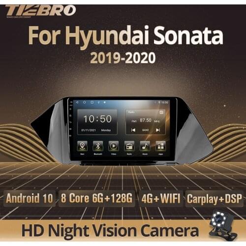 Tiebro Car Radio For Hyundai Sonata DN8 2019-2020 2DIN Android10.0 GPS Navigation Car Multimedia Player Stereo Receiver Carplay