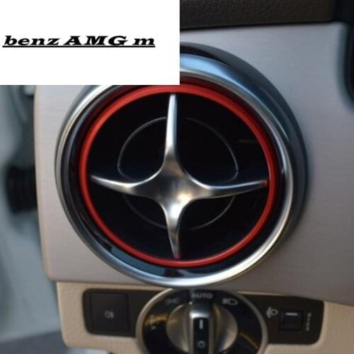 Car AC vent trim ring sticker for Mercedes benz SLK SLC R172 SLK200 SLK250 SLK350 GLK X205 air condition outlet decorative cover