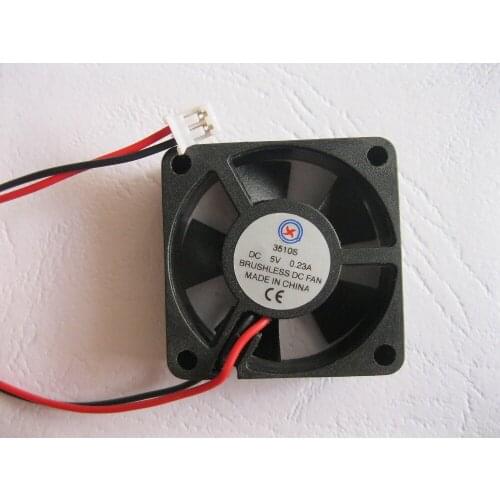 2 Pcs Brushless DC Cooling Fan 5 Blade 3510S 5V 35x35x10mm