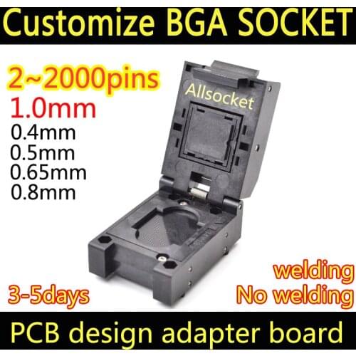 BGA21 BGA Socket 1.0mm adapter Custom made socket Customized Test Jig LBGA21 LFBGA21 VFBGA21 WFBGA21 CSP21 AIC1952-SFGDA