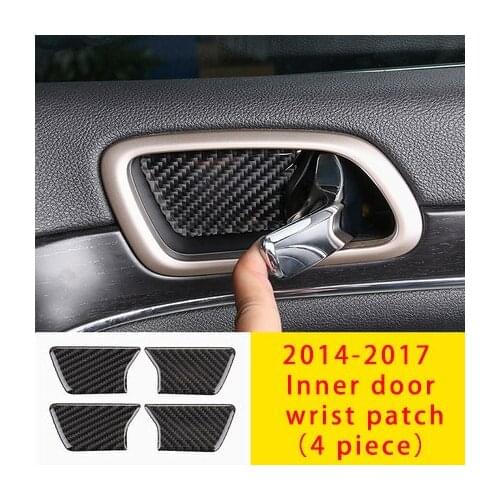 For Jeep Grand Cherokee 14-17 carbon fiber Inner door wrist patch 4pcs