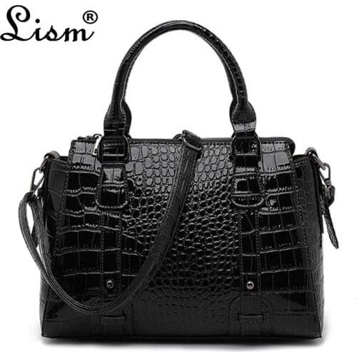 Elegant Shoulder Bag Luxury Handbags Women Bags Designer Large Capacity Women Top-handle Bag Female Crocodile pattern Hand Bags