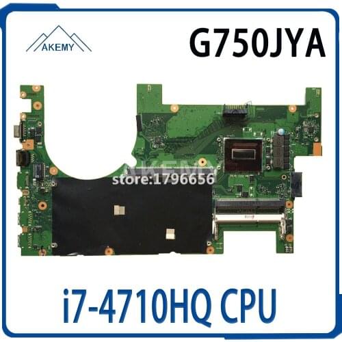 G750JYA laptop motherboard I7-4860HQ CPU Support GTX980M 8GB mainboard For Asus G750J G750JY G750JYA 90NB07J0-R00020 100% Test