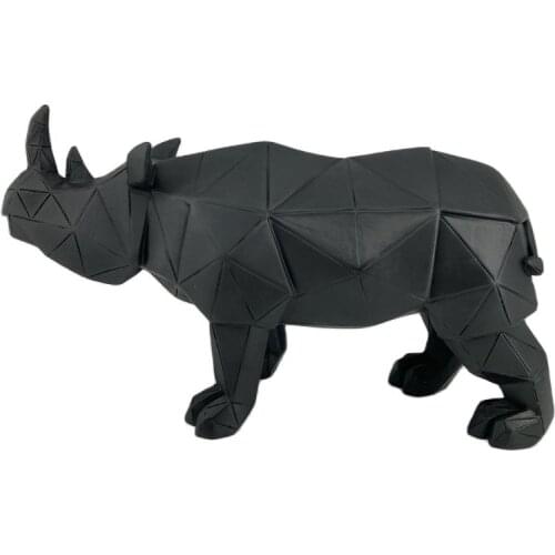 Geometric rhinoceros statue decoration artware sculpture statue decor home decoration accessories esculturas escultura gift