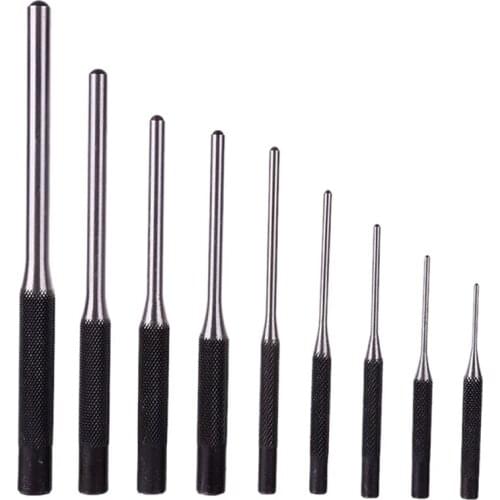Hot 9-Piece Set-Up Punch Round Punch Pieces Roll Pin Punch Set Tool Bolt Catch Roll Pin Punch Tool Kit