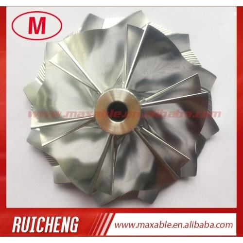 K04 45.09/56.08mm 6+6 blades Reverse turbocharger billet/milling/aluminum 2618 compressor wheel
