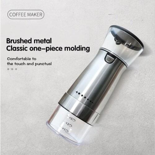 Electric Coffee Grinder USB Charge Portable Stainless Steel Burr Pepper Grinder Automatic Coffee Maker Grind Machine