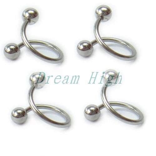 Wholesale lip piercing ear piercing Screws Nose ring body piercing Fashion Jewelry 100 pcs/lot