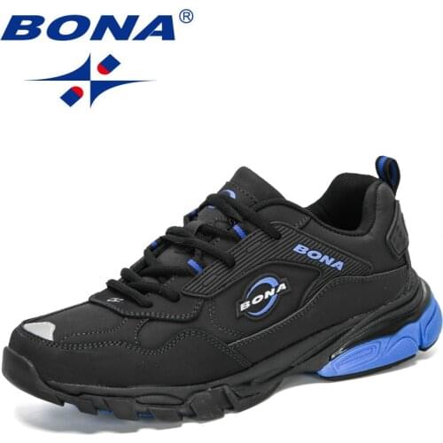 BONA 2021 New Designers Walking Shoes Men Sneakers Outdoors Running Shoes Man Breathable Sports Used on Treadmill Zapatill Comfy