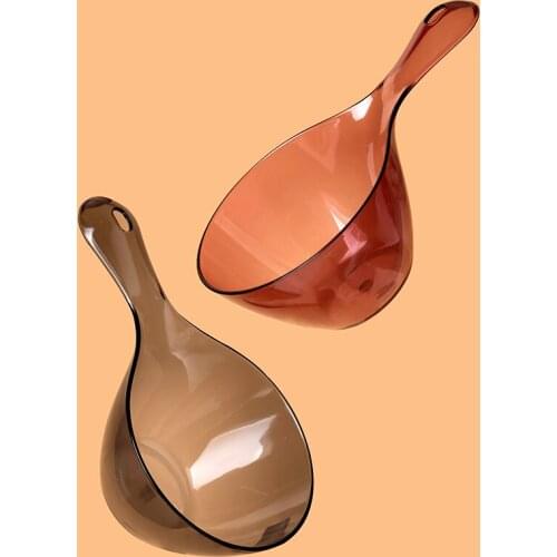 Kitchen Transparent Ladle Kitchen Spoons Bathroom Water Scoop Cup Baby Shampoo Bath Plastic Spoon